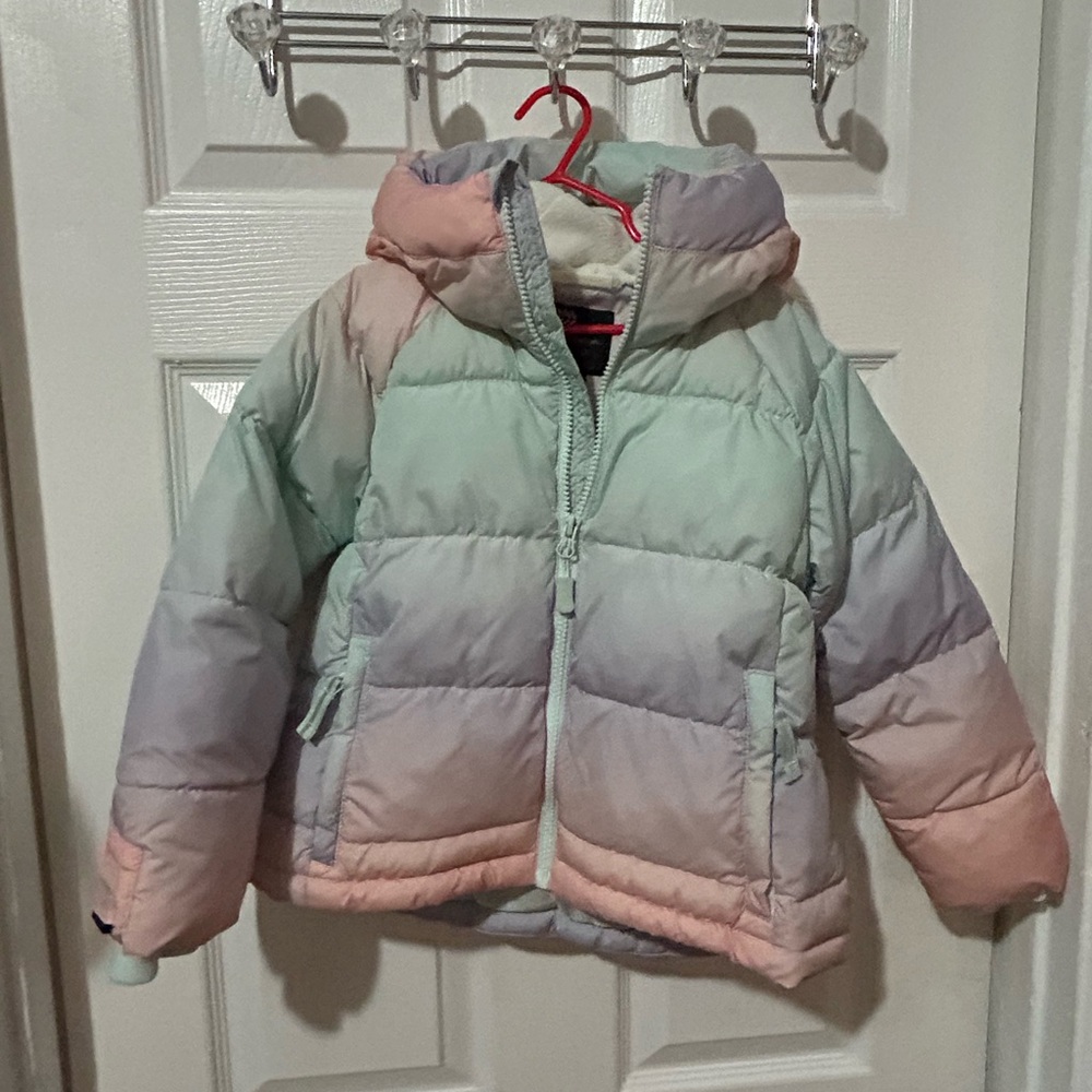 Girls' Short Puffer Jacket - All in Motion Pink